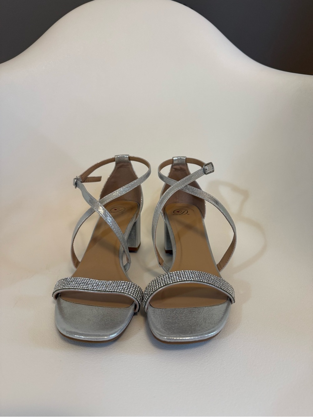 Silver Strappy Heels